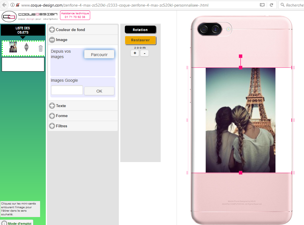 Coque Asus Zenfone 4 Max ZC520KL personnalisée C'est ici que vous allez pouvoir concevoir le design de la future coque de votre Asus Zenfone 4 Max ...